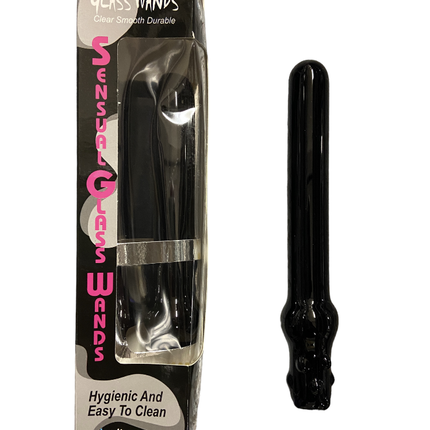 Glas Wands Glas Dildo / Plug - Zwart - 17 cm