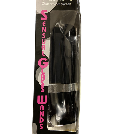 Glas Wands Glas Dildo / Plug - Zwart - 17 cm
