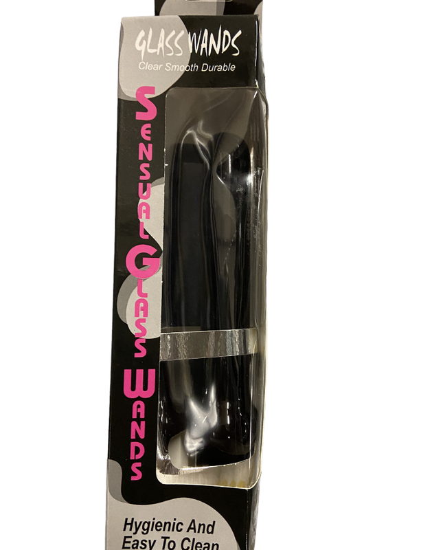 Glas Wands Glas Dildo / Plug - Zwart - 17 cm