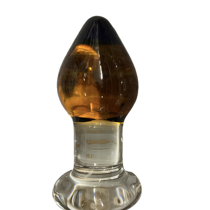Glas Wands Glas Plug - Helder met Geel