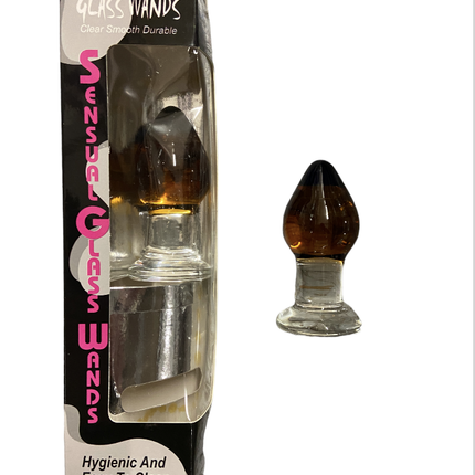Glas Wands Glas Plug - Helder met Geel