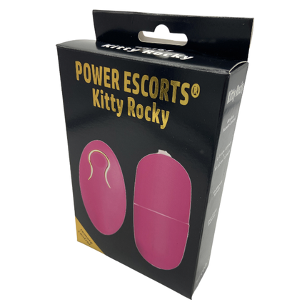 Power Escorts - BR167 - Kitty Rocky - Trendy Remote Egg - 7,4 × 3,2 CM - Pink