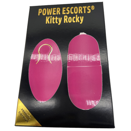 Power Escorts - BR167 - Kitty Rocky - Trendy Remote Egg - 7,4 × 3,2 CM - Pink