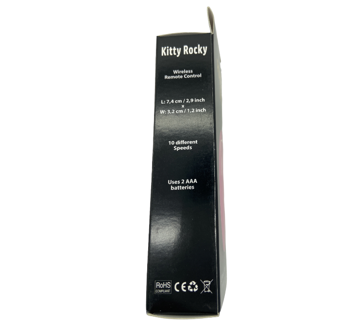 Power Escorts - BR167 - Kitty Rocky - Trendy Remote Egg - 7.4 × 3.2 CM - Pink