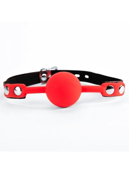 Argus Siliconen Rode Bal Gag Luipaardpatroon - AF 001009