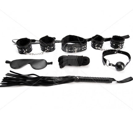 Argus Black Bondage Set - 7 pieces - AF 001038