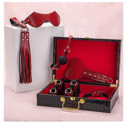 Argus High-End Luxe Sterke Bordeaux Bondage Set - Laat je Verlangens los in Stijl - 7-Delig