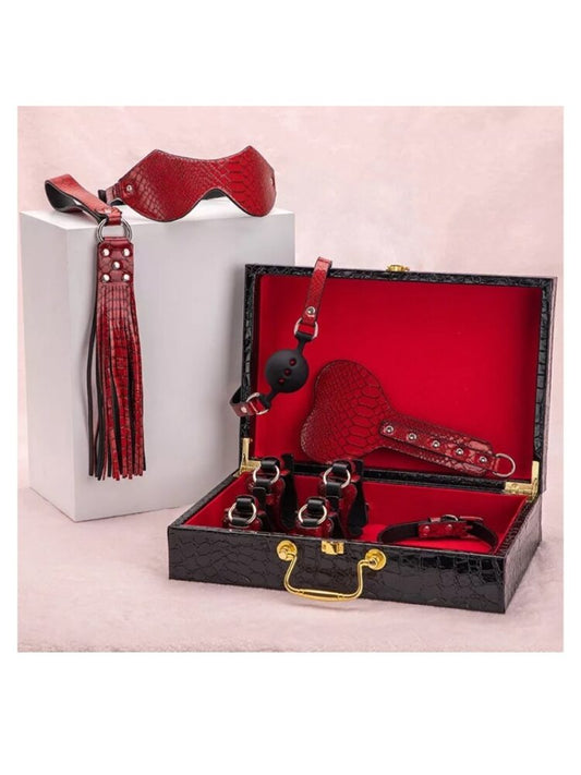 Argus High-End Luxury Strong Bordeaux Bondage Set - Release your Desires in Style - 7-Piece