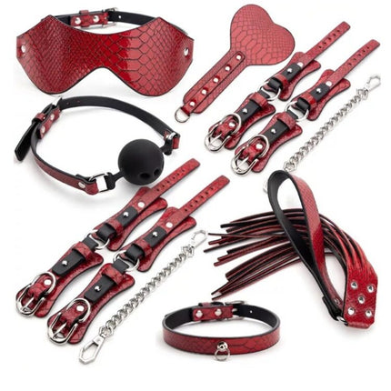 Argus High-End Luxe Sterke Bordeaux Bondage Set - Laat je Verlangens los in Stijl - 7-Delig