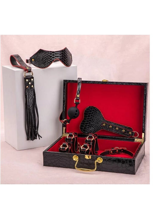 Argus High-End Luxury Strong Black Bondage Set - Release your Desires in Style - 7-Piece