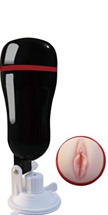 Masturbator Ox Power Zwart - 22 cm, met vibratie
