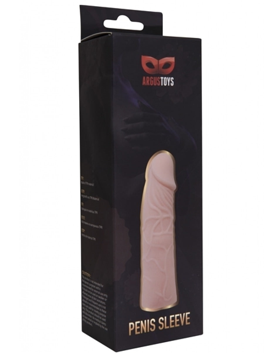 Argus Realistische Huidkleurige Penis Sleeve - AT 001029 - 17 cm - Dia 3,9 cm - Aantrekkelijke kleurdoos