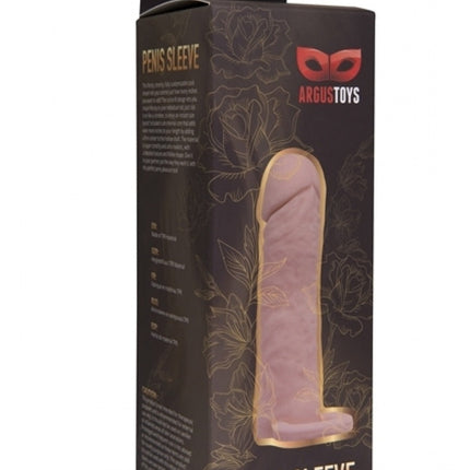 Argus - Realistische Penis Sleeve - 16 cm - Breedte 4 cm - AT 1031