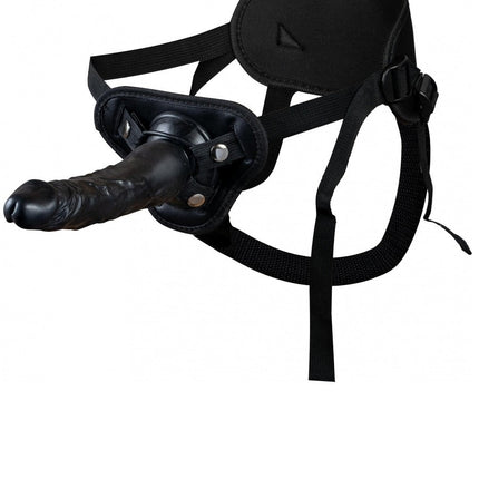 Argus Strap On Rocky Zwarte Realistische Dildo - Totale Lengte 24 Cm Penetratie 20 Cm - Sterke Luxe Kleurdoos - At1054