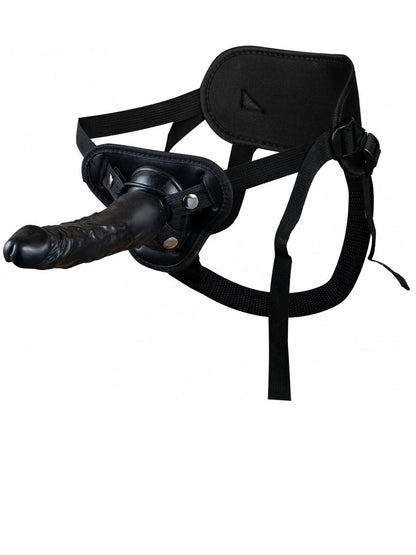 Argus Strap On Rocky Black Realistic Dildo - Total Length 24cm Penetration 20cm - Strong Luxury Color Box - At1054