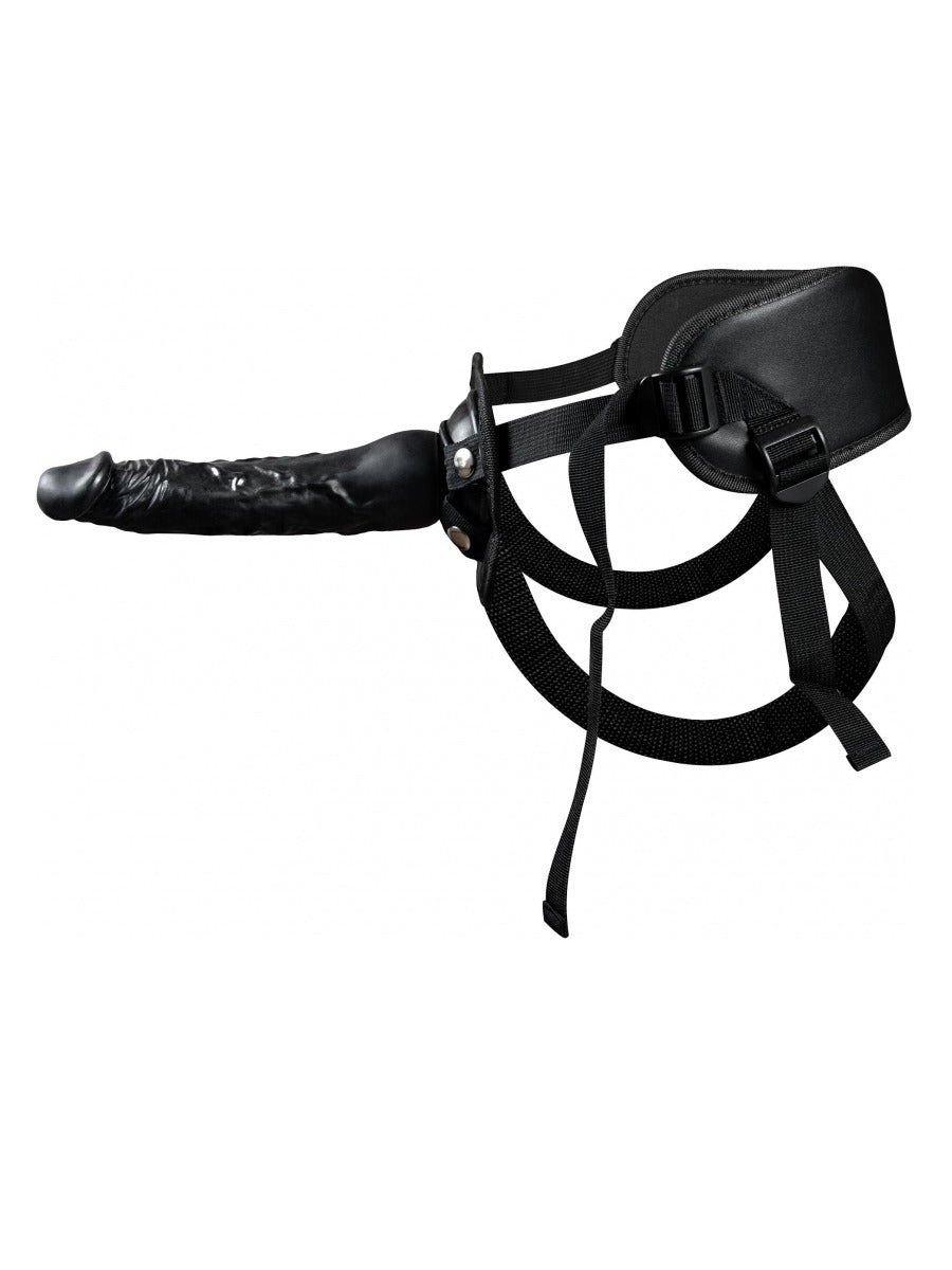 Argus Strap On Rocky Black Realistic Dildo - Total Length 24cm Penetration 20cm - Strong Luxury Color Box - At1054