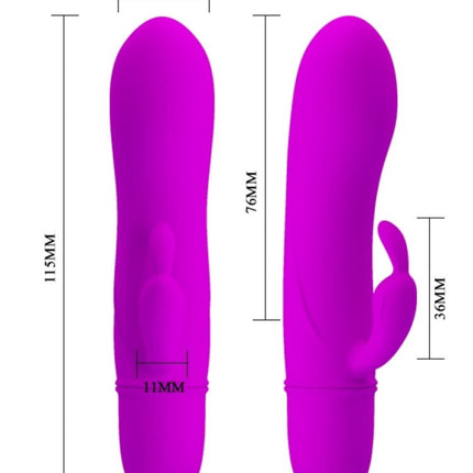 Argus Silicone G Spot &amp; Clitoris Vibrator - 10 Speeds - Pink - 115 mm - AT 1002