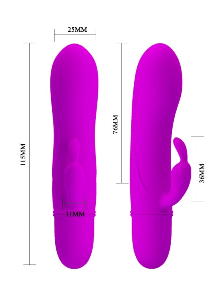 Argus Siliconen G Spot & Clitoris Vibrator - 10 Snelheden - Roze - 115 mm - AT 1002