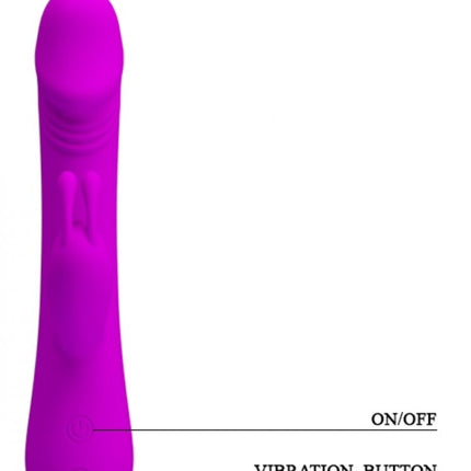 Argus Siliconen G Spot & Clitoris Vibrator - 30 Snelheden - Roze - 21 cm dia 3,6 cm - AT 1005