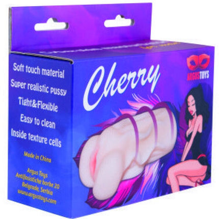Argus Cherry Pocket Pussy Masturbator - 12,5 cm dia 6 cm - AT 1012