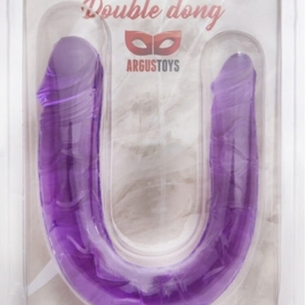 Argus Dubbele Dildo 30 CM - Paars - Dia 3,4 cm - 2,2 cm - Verpakt in Sterke Blister - AT 001127