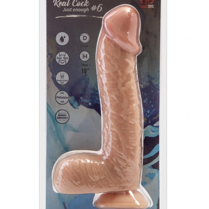 Argus Realistische Cock 6 Realistische Dildo met Ballen en Zuignap - Enorm Formaat 28 cm - Dia 5,7 cm AT1070
