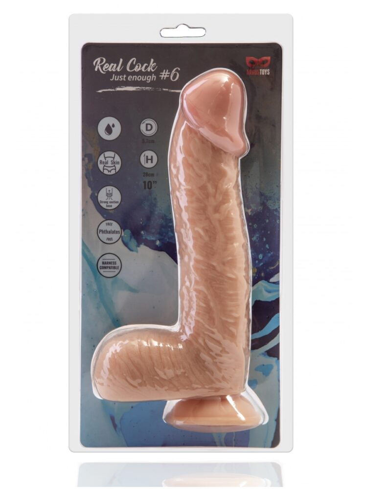 Argus Realistic Cock 6 Realistic Dildo with Balls and Suction Cup - Huge Size 28 cm - Dia 5.7 cm AT1070