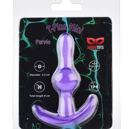 Argus T-Plug Mini Paars - Verpakt in Sterke Blister - AT 001096