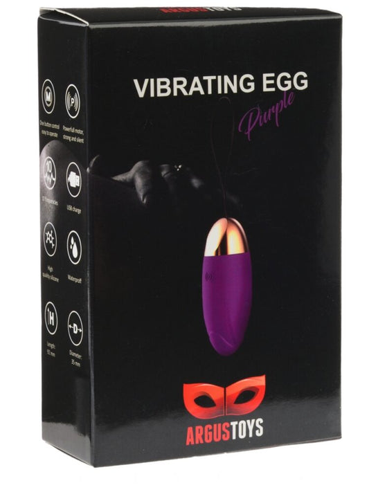 Argus Vibrating Egg Purple Rechargeable - 8 CM - 10 Speeds - AT 001103