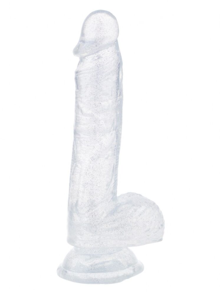 Argus Stardust Lover Doorzichtige Glitter Dildo - 21 cm - Verpakt in Sterke Blister - AT 001121