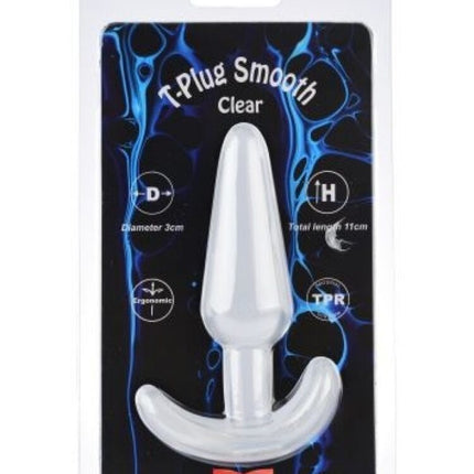 Argus Grote T-Plug Glad - Transparant - 11 Cm Verpakt in Sterke Blister - AT1123