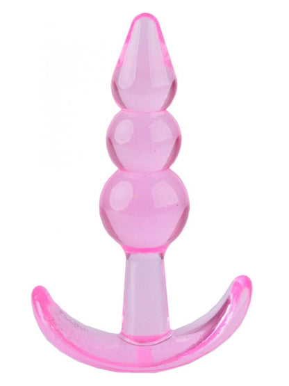 Argus T-Plug Beaded Plug Roze - 8,5 Cm - Verpakt in Sterke Blister - AT 001124