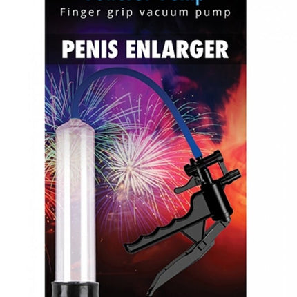 Argus Man PowerUp Pomp - Penisvergroter - Vacuümpomp met vinger grip - 20 cm dia 6,5 cm - AT1045