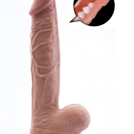 Argus Mr. Soft Pleasure 3 Dubbellaagse Realistische Dildo met Ballen en Zuignap - 23,5 cm - Dia 4 cm AT1062