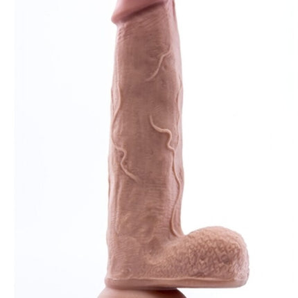 Argus Mr. Soft Pleasure 4 Dubbellaagse Realistische Dildo met Ballen en Zuignap - 22,5 cm - Dia 4,7 cm AT1063