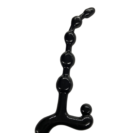 Bendy Twist Anal Beads Runner - Black - Xtra Long size - 22,5 cm / 8 Inch