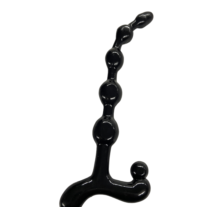 Bendy Twist Anal Beads Runner - Black - Xtra Long size - 22,5 cm / 8 Inch