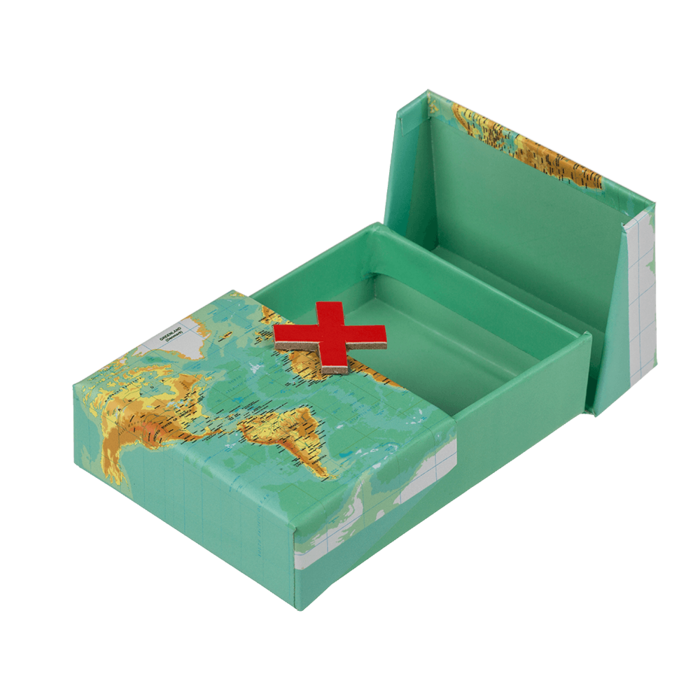 Verzendoosje Met Map Motief 12x8cm 1 Stuk