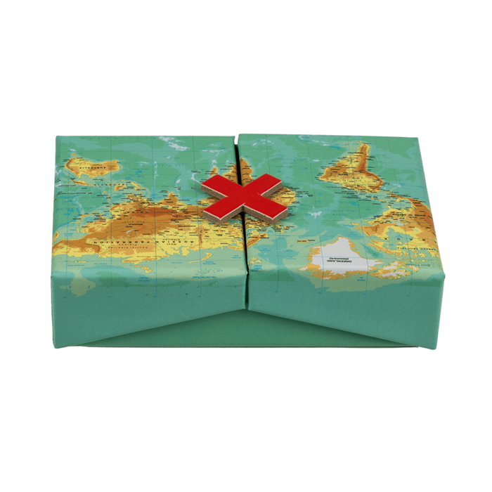Verzendoosje Met Map Motief 12x8cm 1 Stuk