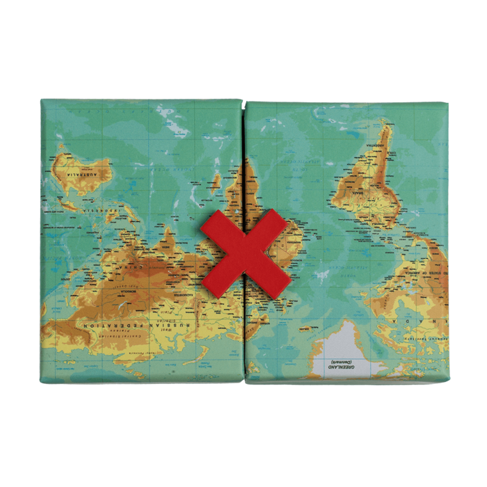 Verzendoosje Met Map Motief 12x8cm 1 Stuk