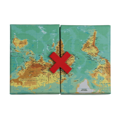 Verzendoosje Met Map Motief 12x8cm 1 Stuk
