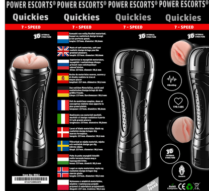 Masturbator Zwart Met Kunst Vagina 24cm Van Power Escorts