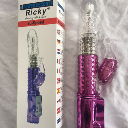 Power Escorts - BR06 - Ricky - G Spot Vibrator - Rabbit Vibrator - Purple
