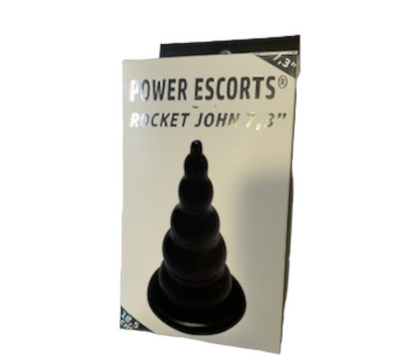Power Escorts - BR105 - Rocket Drill 7.3'' - Big Size Anal Plug - 7.3 Inch / 18.5 CM - Black