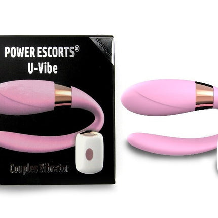 Power Escorts - BR151 Pink - U-Vibe Couple Vibrator - Remote Control - 7 Functions