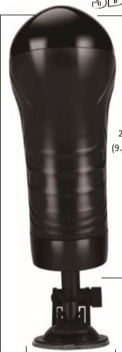 Power Escorts - BR24 New - Bull Power - Big size Vibrating Pussy Masturbator - 7-Speed ​​- 29.5 CM / 11.4 Inch - Black