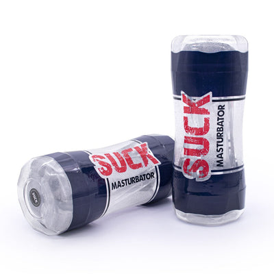 Suck Double Head Masturbator Cup Transparant 17 cm