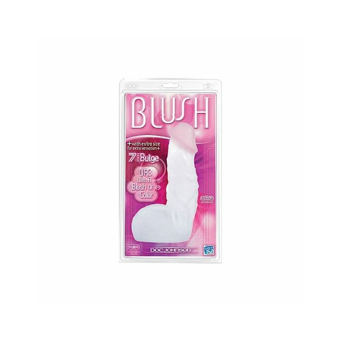 Doc Johnson 7 Inch Blush Clear Dildo with blush of colour  - 0278-07-cd