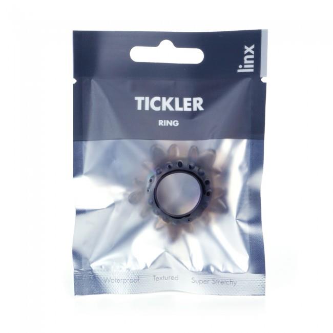 Cockring Tickler met Noppen - smoke, TPE