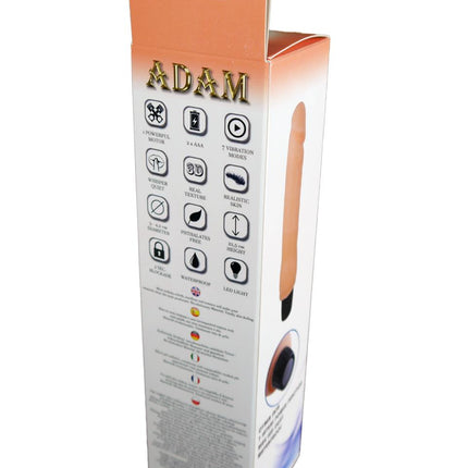 Bossoftoys Adam Realistic Vibrator - 22,5 cm - 7 function -  dia 4,2 / 3 cm - 46-00005